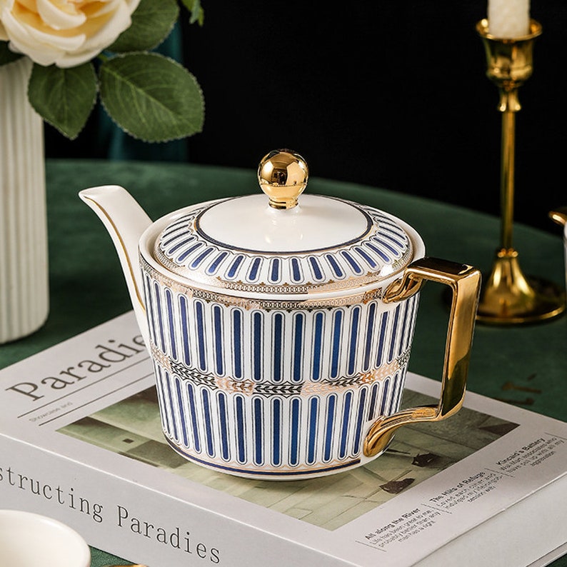 Conjunto de chá de cerâmica estilo britânico 15 Peças